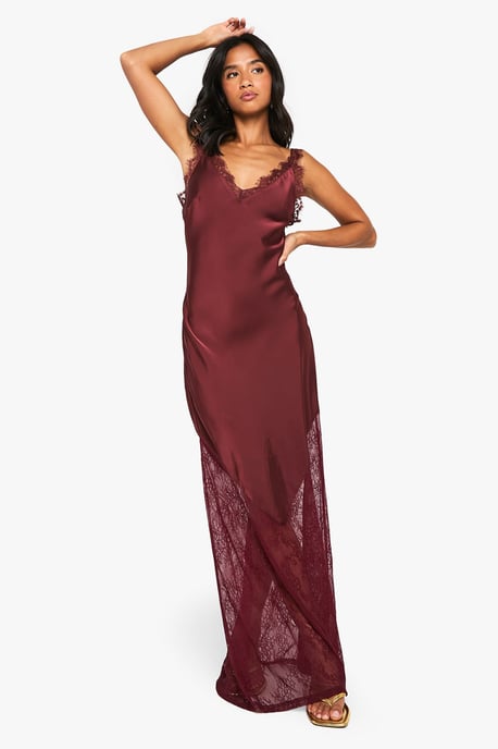 Petite Lace Hem Slip Dress - Image 3