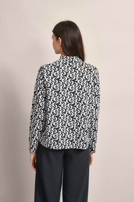 Bugatti Damen Shirt met lange mouwen en grafische patronen - Image 2