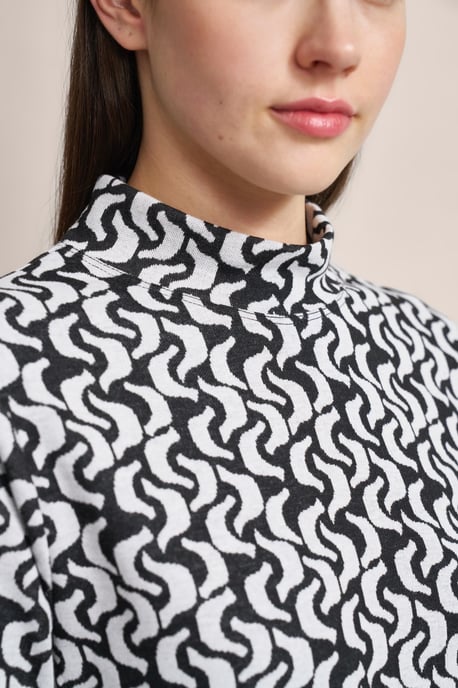 Bugatti Damen Shirt met lange mouwen en grafische patronen - Image 4