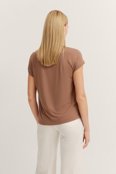 Bugatti Damen T-shirt in zachte materiaalmix - Image 2