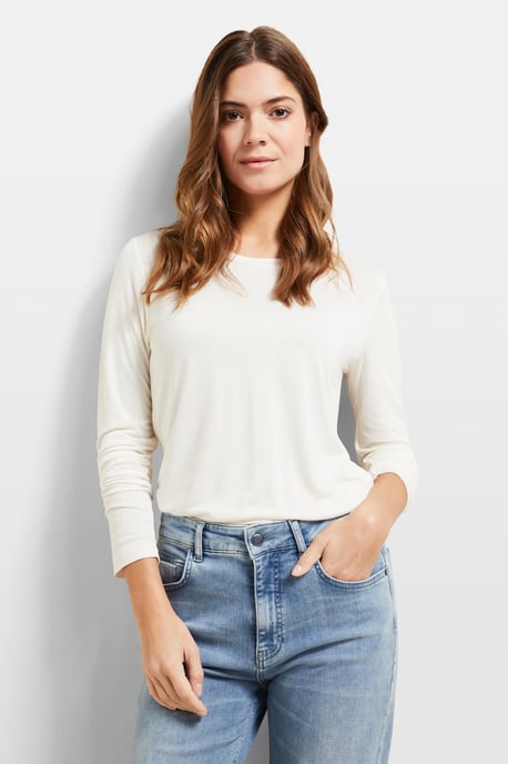 Bugatti Damen Shirt met lange mouwen en ronde hals - Image 1