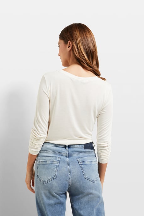 Bugatti Damen Shirt met lange mouwen en ronde hals - Image 2