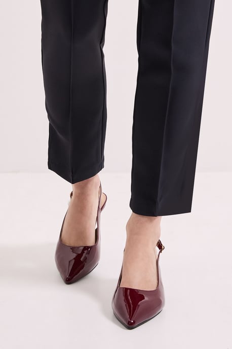 Wide Fit Dova Slingback Kitten Heel Court Shoes - Image 3