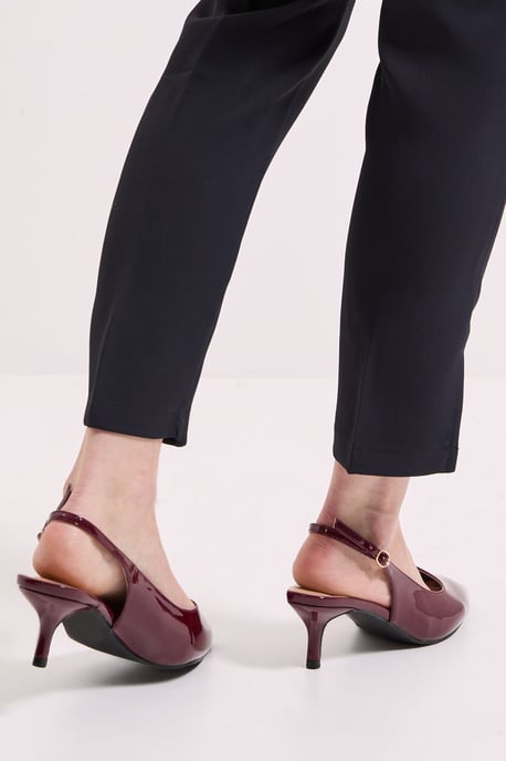 Wide Fit Dova Slingback Kitten Heel Court Shoes - Image 4