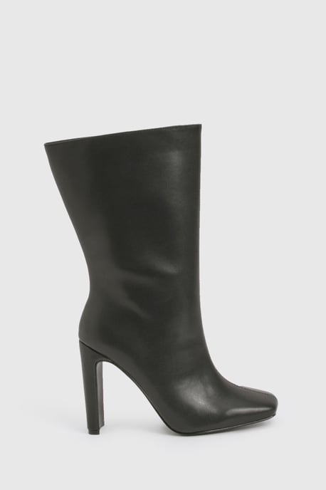 Wide Fit Square Toe Heeled Boots - Image 3