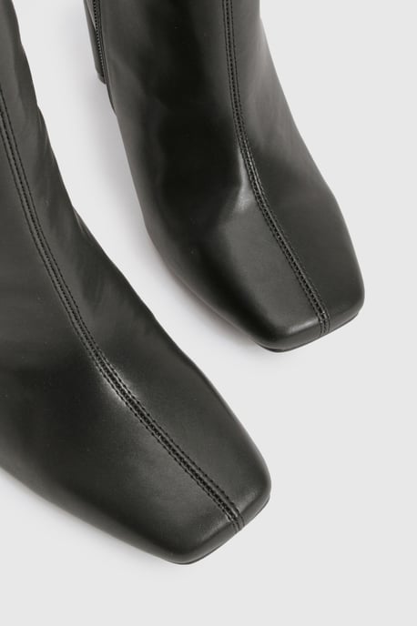 Wide Fit Square Toe Heeled Boots - Image 5