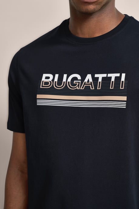 Bugatti Herren T-shirt met rubberen logo-opdruk - Image 5