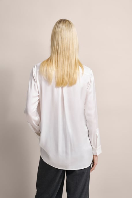 Bugatti Damen Overhemdblouse met afgeronde zoom - Image 2