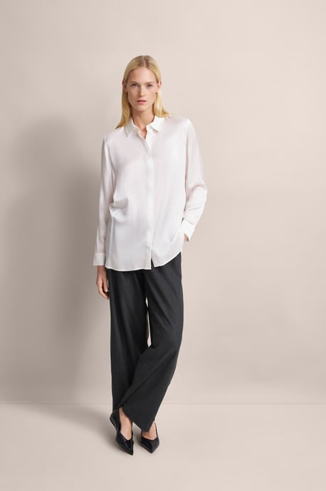 Bugatti Damen Overhemdblouse met afgeronde zoom - Image 4