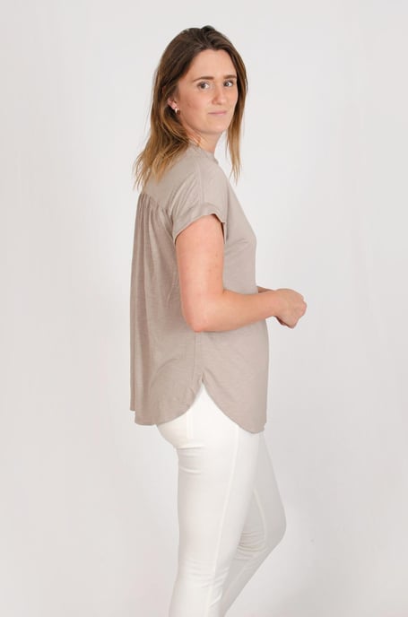 Pleat Front Jersey Top - Image 2