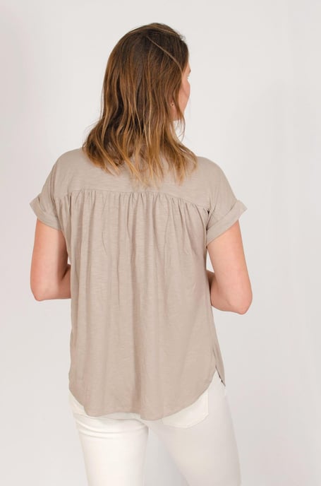 Pleat Front Jersey Top - Image 3
