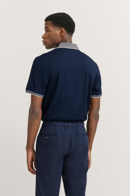 Bugatti Herren Polo met discrete contraststrepen - Image 2