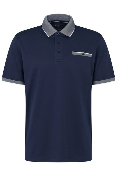 Bugatti Herren Polo met discrete contraststrepen - Image 3