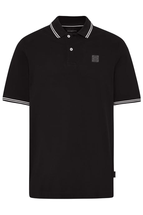 Bugatti Herren Poloshirt met contrasterende strepen - Image 1