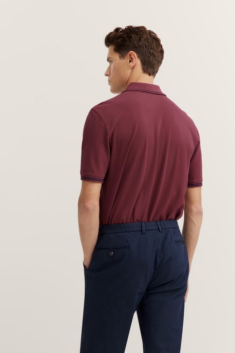 Bugatti Herren Polo mit Kontraststreifen und Bruststickerei - Image 2