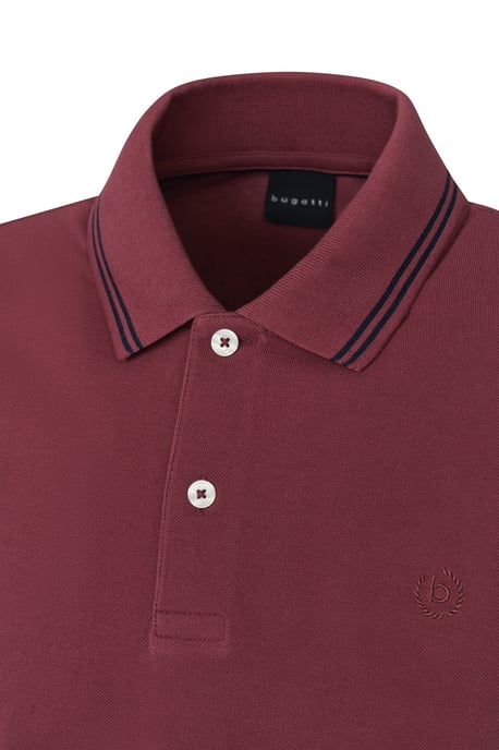 Bugatti Herren Polo mit Kontraststreifen und Bruststickerei - Image 5