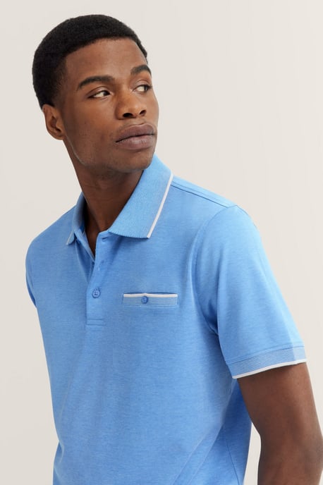 Bugatti Herren Polo met discrete contraststrepen - Image 4