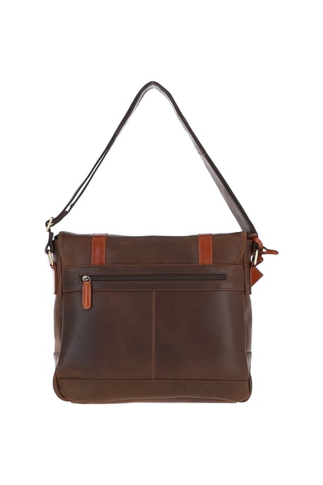 Vintage Oily Leather Messenger Bag - Image 3