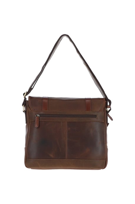 Vintage Oily Leather Messenger Bag - Image 3