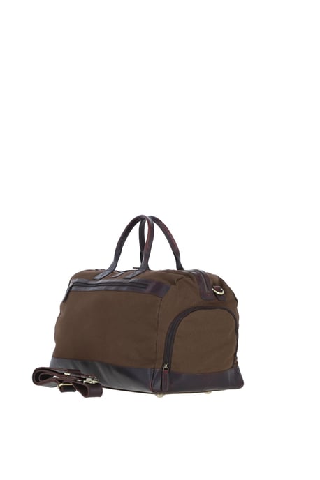 Exquisite Real Leather X Canvas Holdall - Image 3