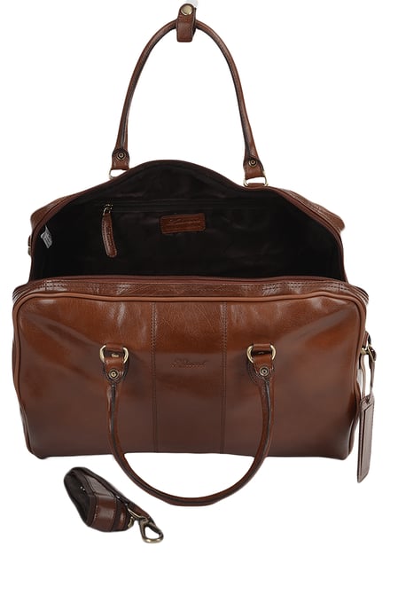 'Dante' Medium Weekend Real Leather Holdall - Image 2