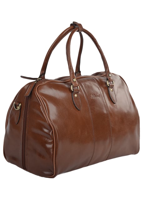 'Dante' Medium Weekend Real Leather Holdall - Image 4