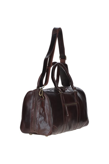Vintage Real Leather Weekend Duffel Bag - Image 2