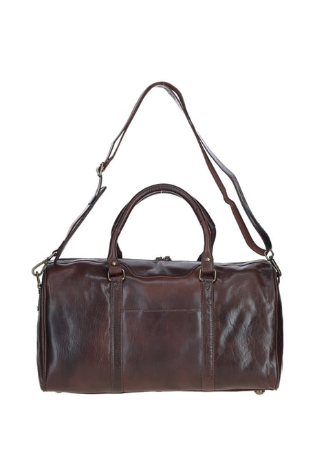 Vintage Real Leather Weekend Duffel Bag - Image 3