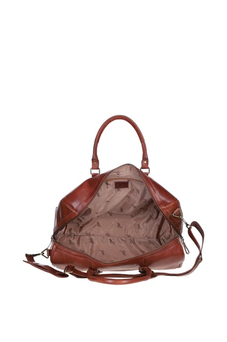 Vintage Real Leather Weekend Duffel Bag - Image 4