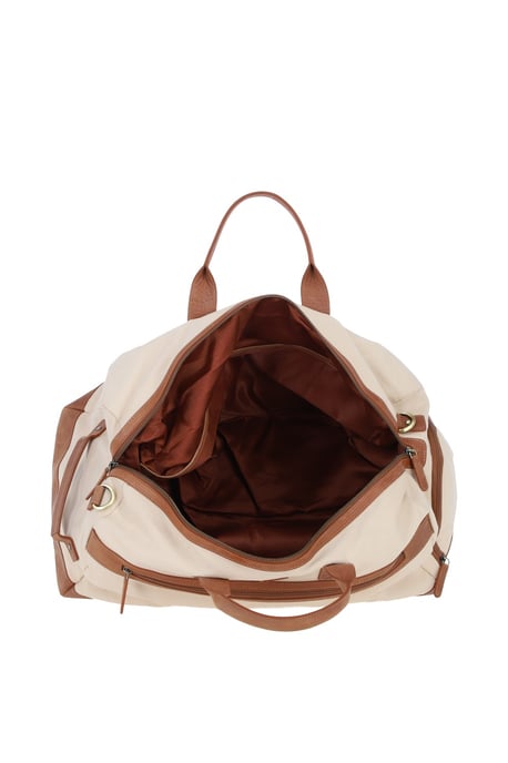 Exquisite Real Leather X Canvas Holdall - Image 2