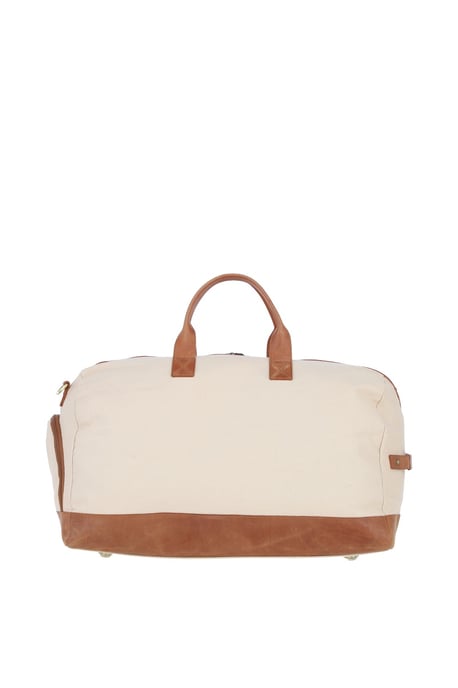 Exquisite Real Leather X Canvas Holdall - Image 4