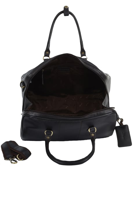 'Dante' Medium Weekend Real Leather Holdall - Image 2