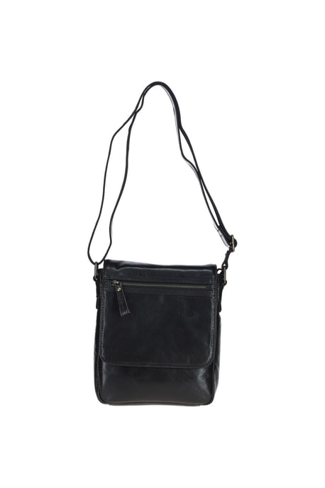 Sleek Real Leather Messenger Bag with Multiple Pockets - Image 2