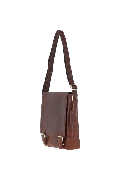 Classic A4 Leather Flap-Over Messenger Bag - Image 2