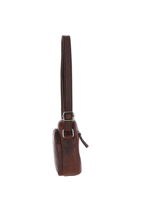 'Valerio' Real Leather Vintage Small Flight Shoulder Bag - Image 3
