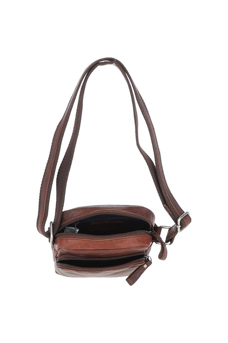 'Valerio' Real Leather Vintage Small Flight Shoulder Bag - Image 4
