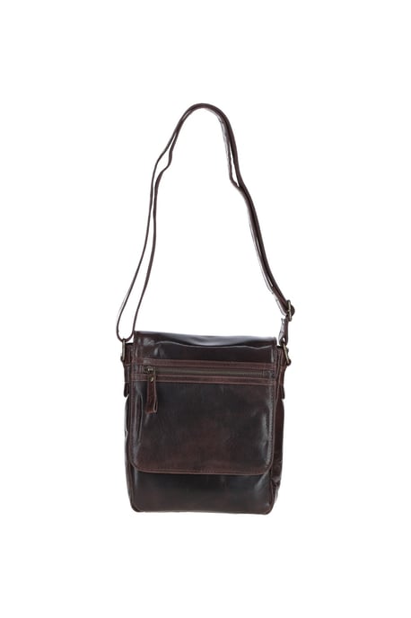 Sleek Real Leather Messenger Bag with Multiple Pockets - Image 2