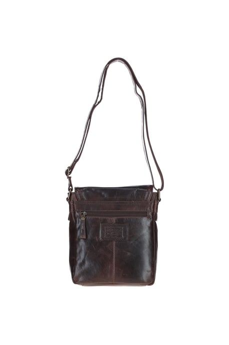 Sleek Real Leather Messenger Bag with Multiple Pockets - Image 4