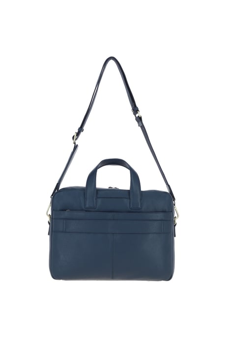 Real Leather Messenger Bag with Striped Front Detail - Image 3