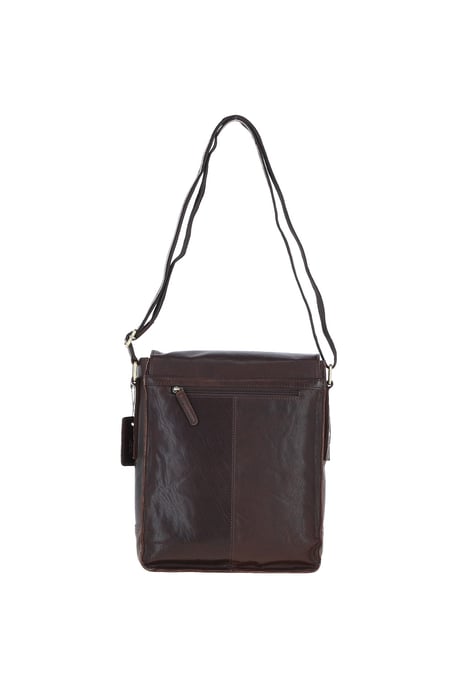 Classic A4 Leather Flap-Over Messenger Bag - Image 3