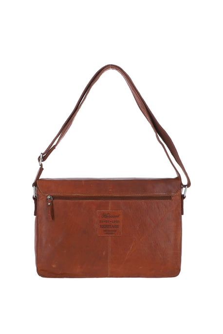 'Speranza' Real Leather Vintage Messenger Bag - Image 5