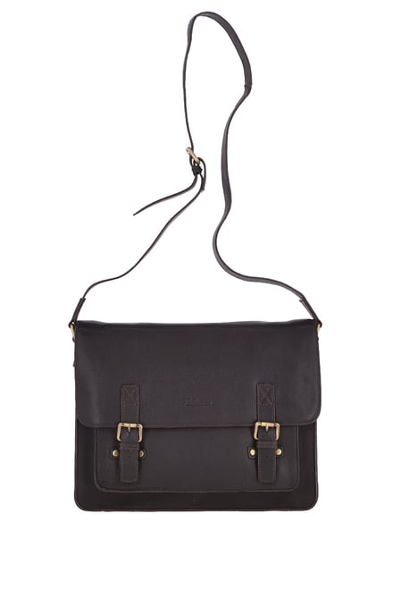 'Riccardo' Carry All Real Leather Messenger Bag - Image 2