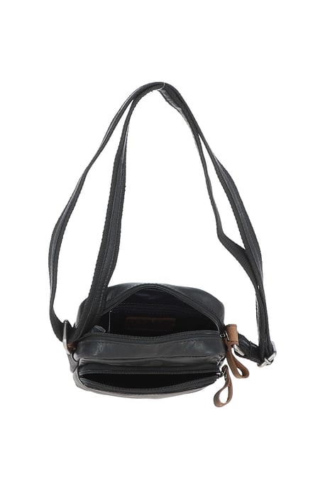 'Valerio' Real Leather Vintage Small Flight Shoulder Bag - Image 4