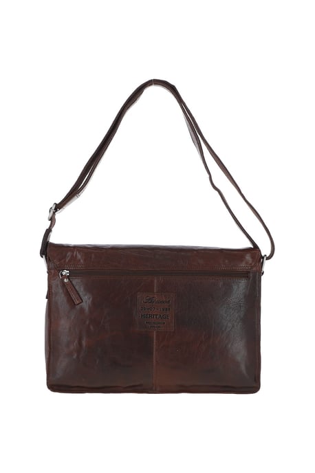 'Speranza' Real Leather Vintage Messenger Bag - Image 5