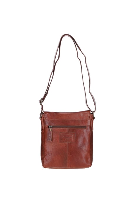 Sleek Real Leather Messenger Bag with Multiple Pockets - Image 4