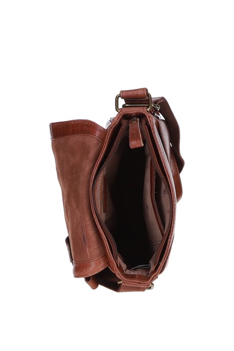 Sleek Real Leather Messenger Bag with Multiple Pockets - Image 5