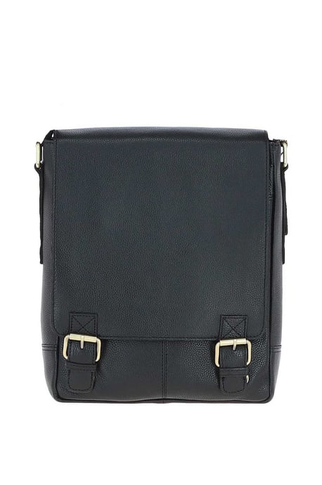 Classic A4 Leather Flap-Over Messenger Bag - Image 1