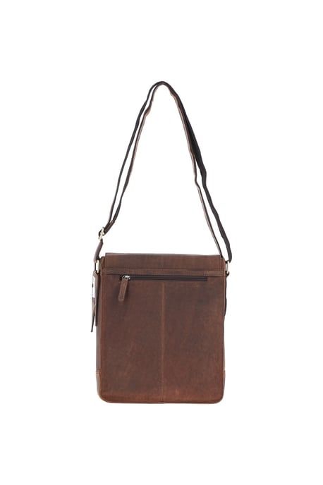 Classic A4 Leather Flap-Over Messenger Bag - Image 3