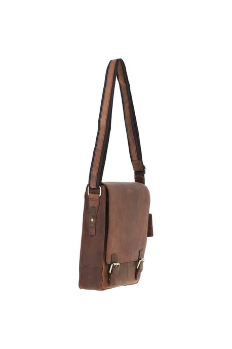 Classic A4 Leather Flap-Over Messenger Bag - Image 4