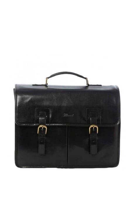 'Gareth' Triple Gusset Heavy Duty Real Leather Briefcase - Image 1